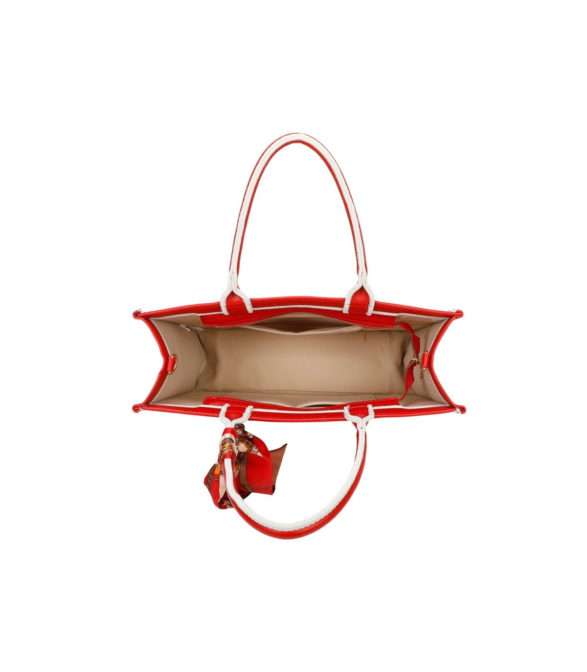 T11670 - Bolso Toten Grande  Bordado y pañuelo a juego y asa para Bandolera