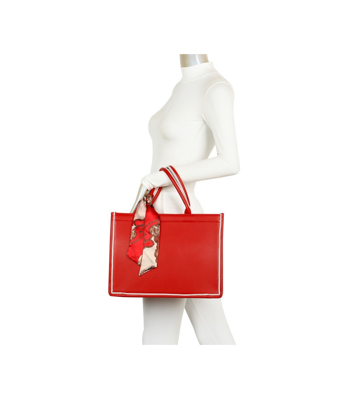 T11670 - Bolso Toten Grande  Bordado y pañuelo a juego y asa para Bandolera