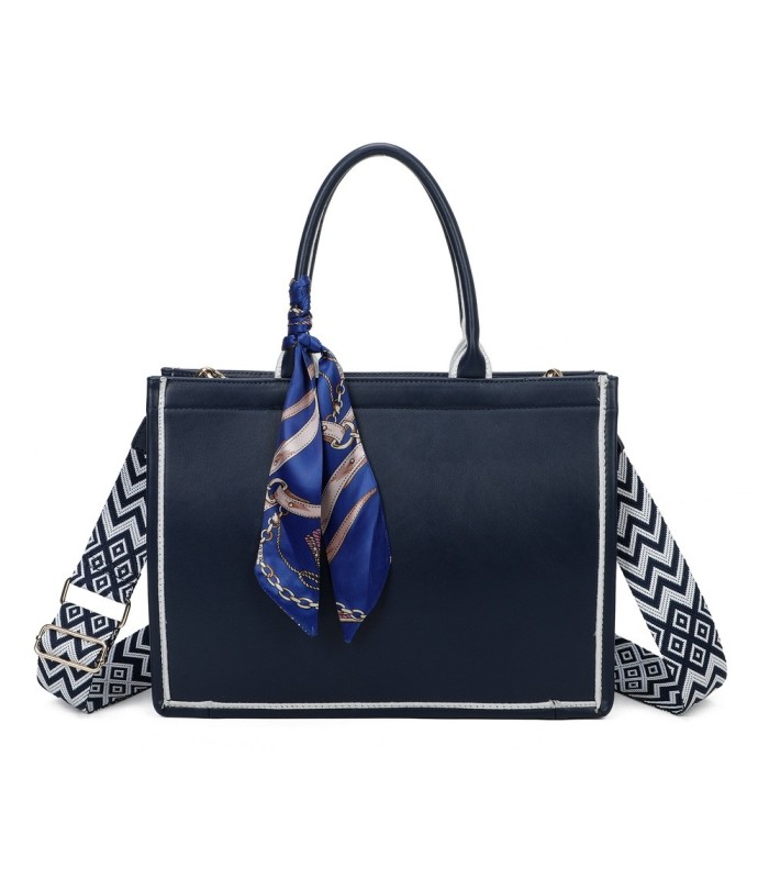 T11670 - Bolso Toten Grande  Bordado y pañuelo a juego y asa para Bandolera