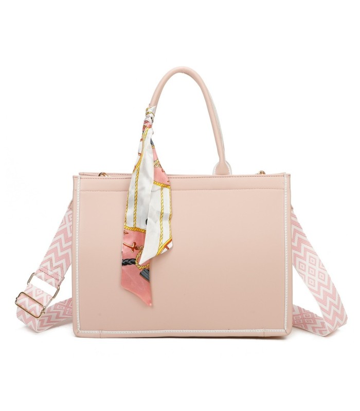 T11670 - Bolso Toten Grande  Bordado y pañuelo a juego y asa para Bandolera