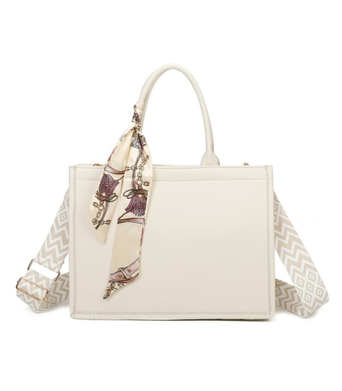 T11670 - Bolso Toten Grande  Bordado y pañuelo a juego y asa para Bandolera