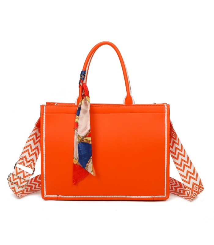 T11670 - Bolso Toten Grande  Bordado y pañuelo a juego y asa para Bandolera