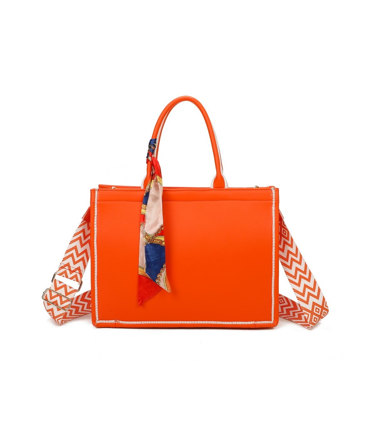 T11670 - Bolso Toten Grande  Bordado y pañuelo a juego y asa para Bandolera