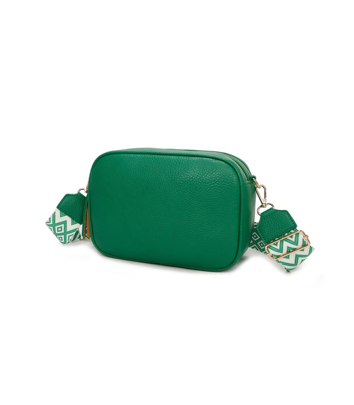 T11569 - Bolso con bandolera de estilo romboidal con dos compartimentos internos
