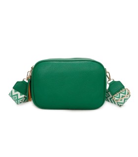 T11569 - Bolso con bandolera de estilo romboidal con dos compartimentos internos