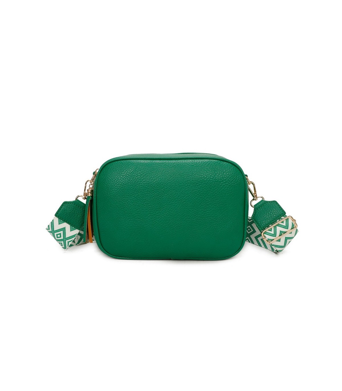T11569 - Bolso con bandolera de estilo romboidal con dos compartimentos internos