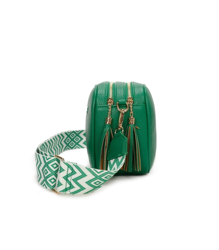 T11569 - Bolso con bandolera de estilo romboidal con dos compartimentos internos