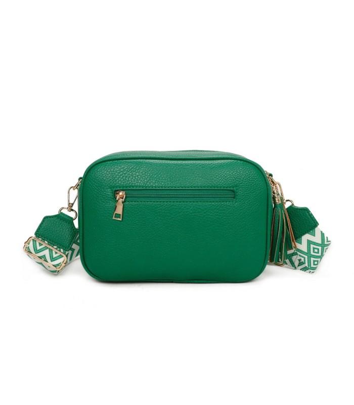 T11569 - Bolso con bandolera de estilo romboidal con dos compartimentos internos