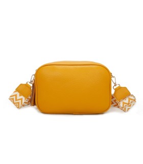T11569 - Bolso con bandolera de estilo romboidal con dos compartimentos internos