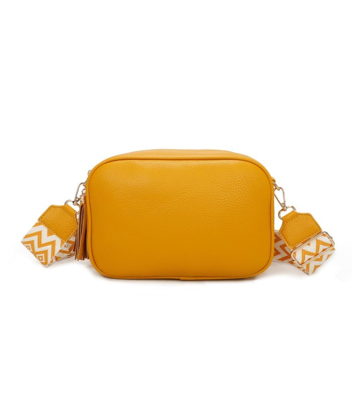 T11569 - Bolso con bandolera de estilo romboidal con dos compartimentos internos