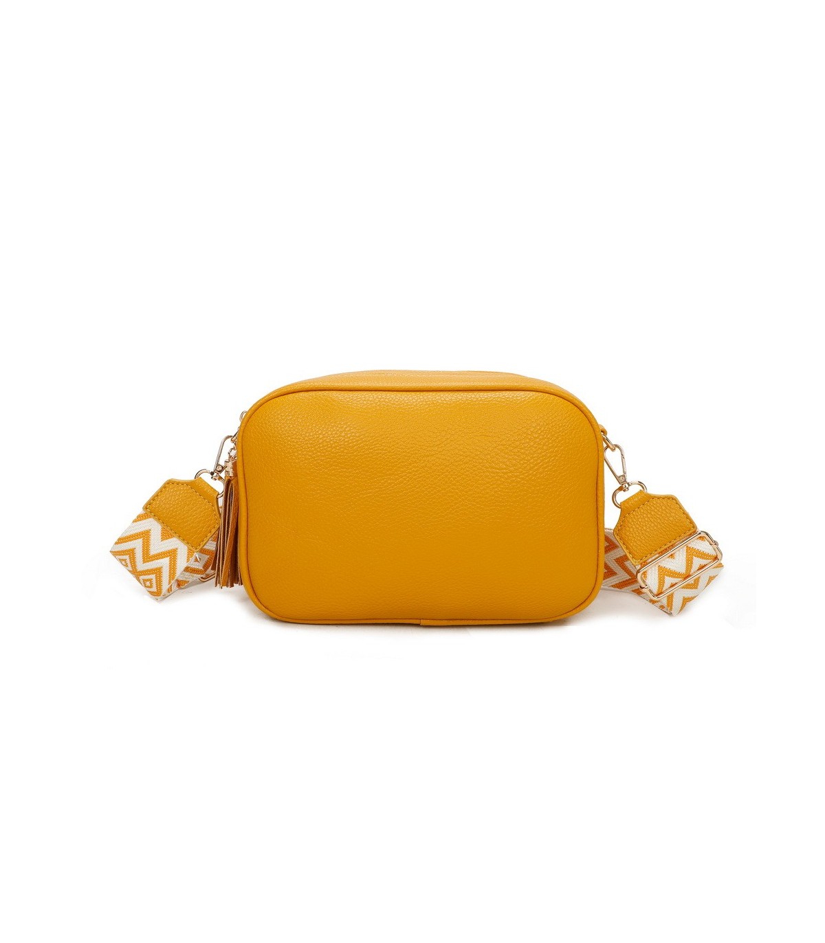 T11569 - Bolso con bandolera de estilo romboidal con dos compartimentos internos