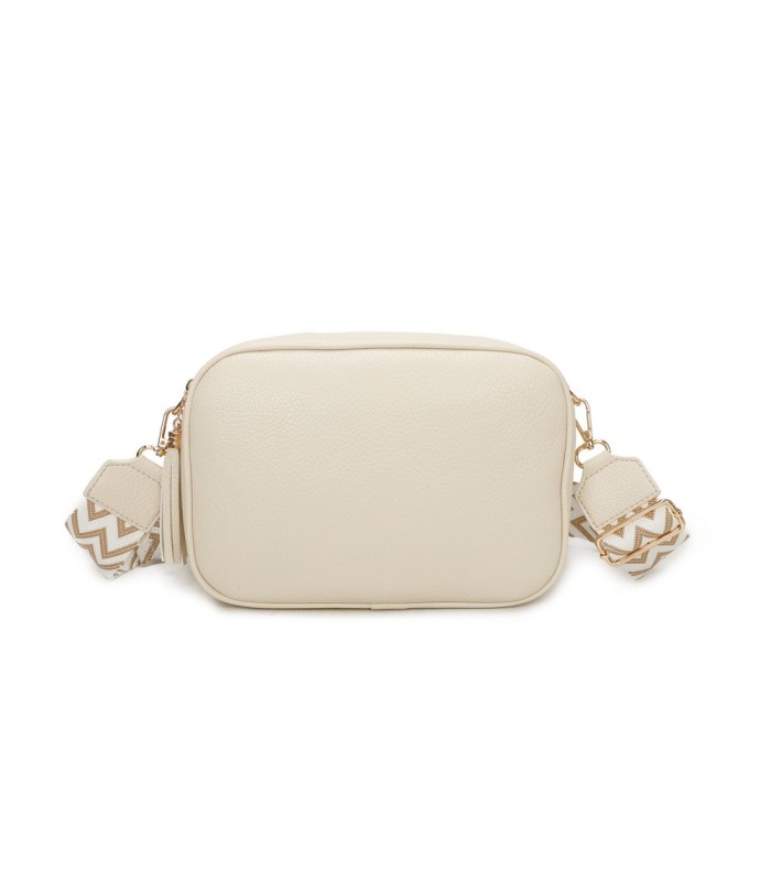 T11569 - Bolso con bandolera de estilo romboidal con dos compartimentos internos