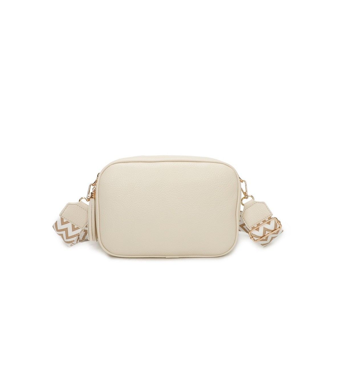 T11569 - Bolso con bandolera de estilo romboidal con dos compartimentos internos