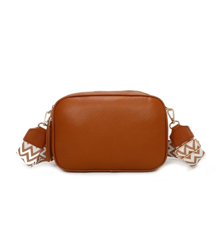 T11569 - Bolso con bandolera de estilo romboidal con dos compartimentos internos