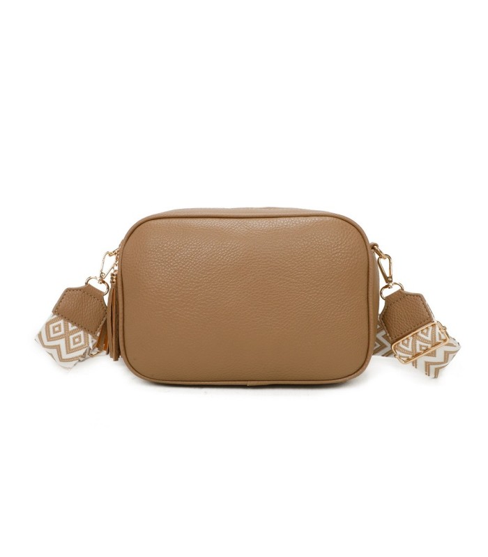 T11569 - Bolso con bandolera de estilo romboidal con dos compartimentos internos
