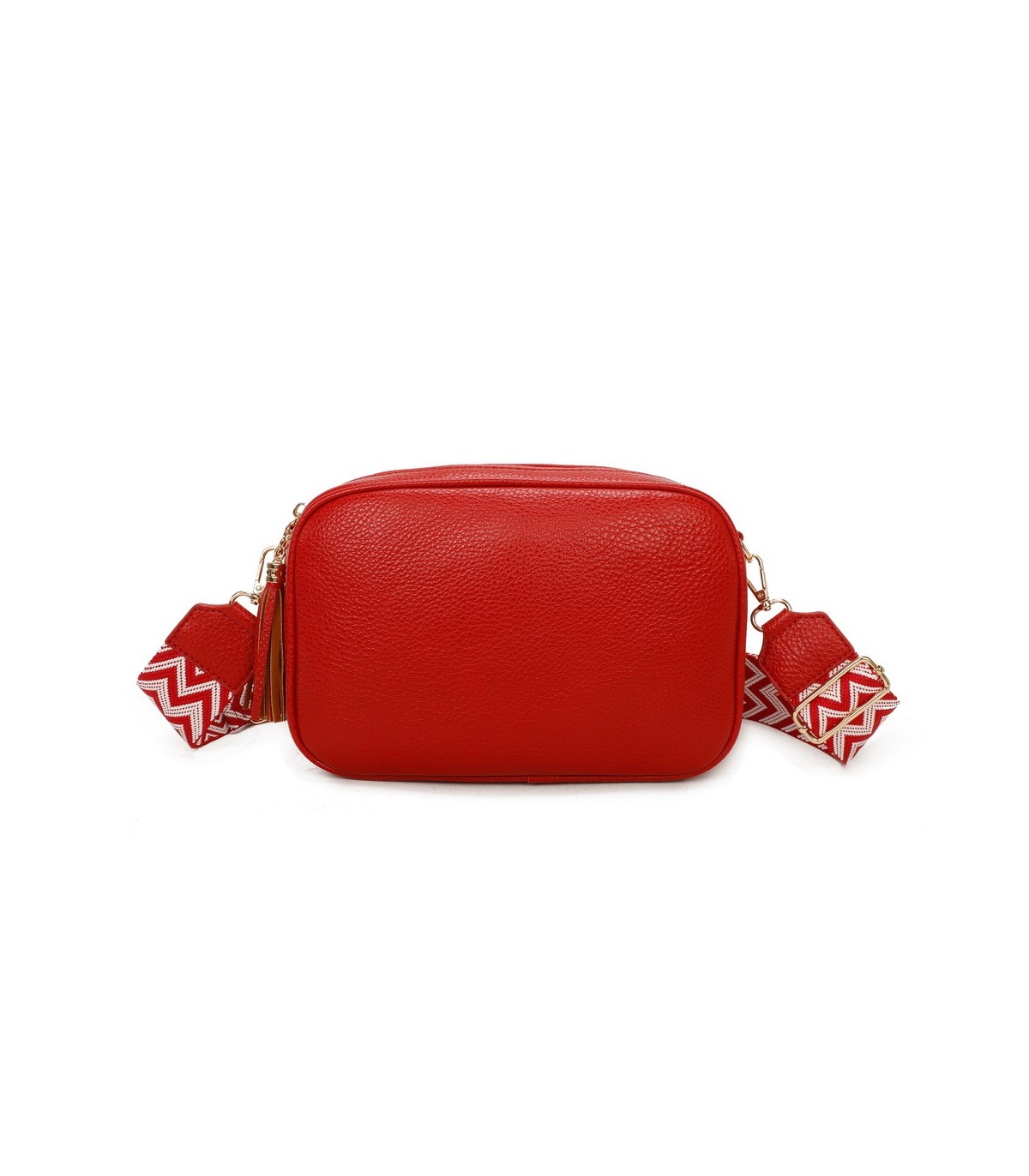 T11569 - Bolso con bandolera de estilo romboidal con dos compartimentos internos