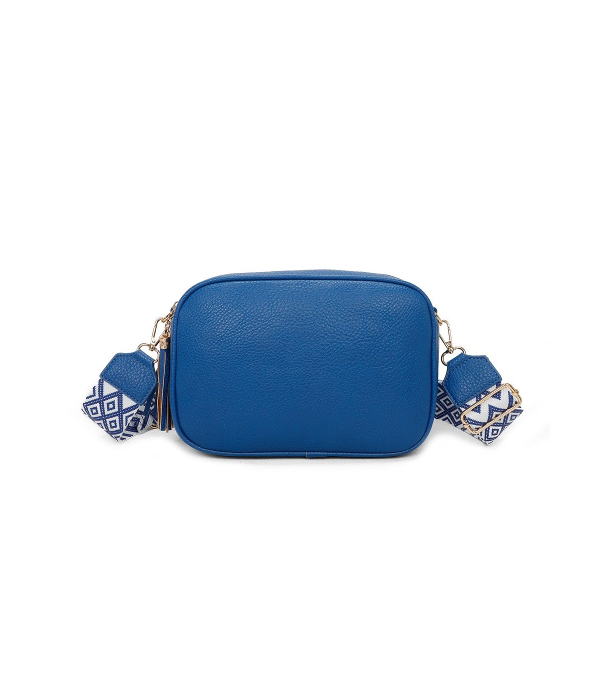 T11569 - Bolso con bandolera de estilo romboidal con dos compartimentos internos