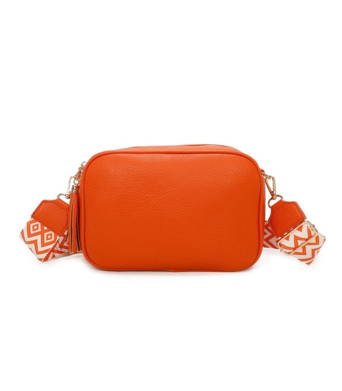 T11569 - Bolso con bandolera de estilo romboidal con dos compartimentos internos
