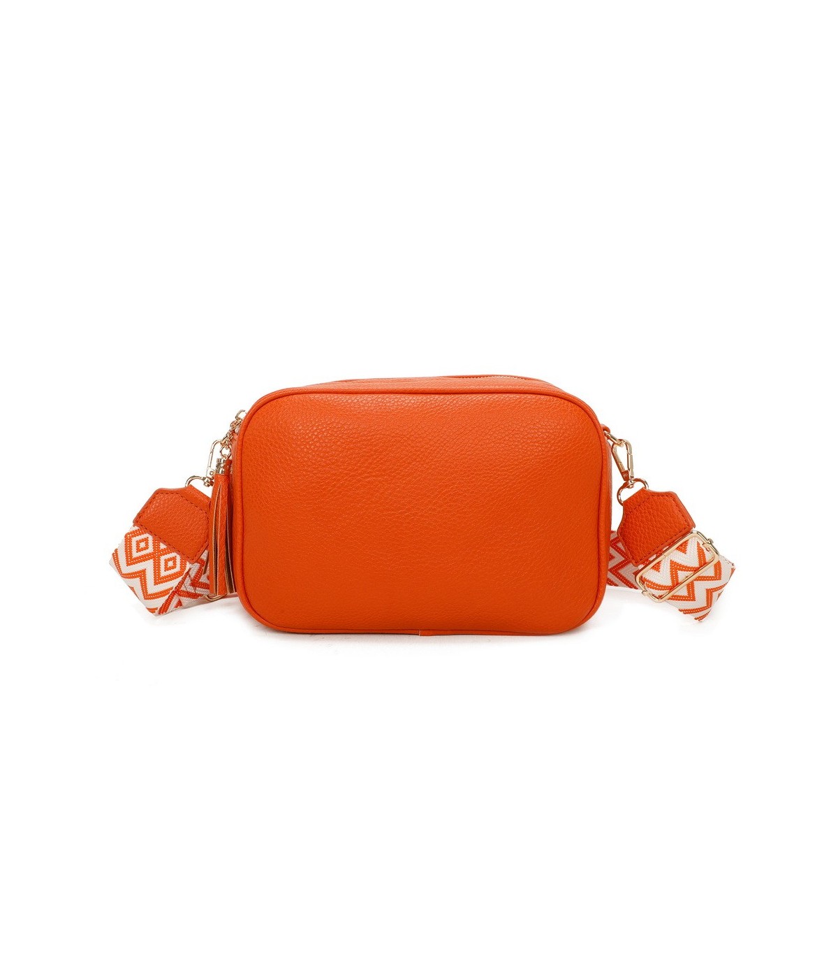 T11569 - Bolso con bandolera de estilo romboidal con dos compartimentos internos