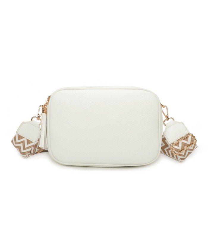 T11569 - Bolso con bandolera de estilo romboidal con dos compartimentos internos