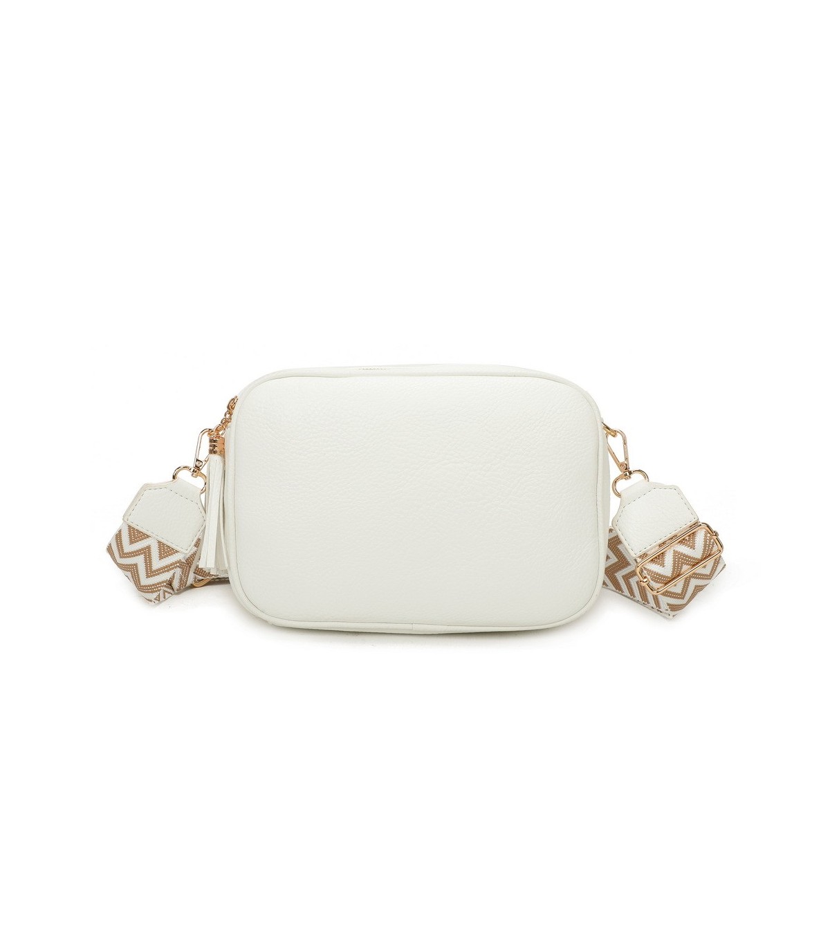 T11569 - Bolso con bandolera de estilo romboidal con dos compartimentos internos
