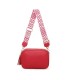 T11569 - Bolso con bandolera de estilo romboidal con dos compartimentos internos