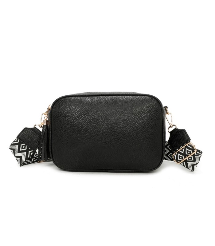 T11569 - Bolso con bandolera de estilo romboidal con dos compartimentos internos