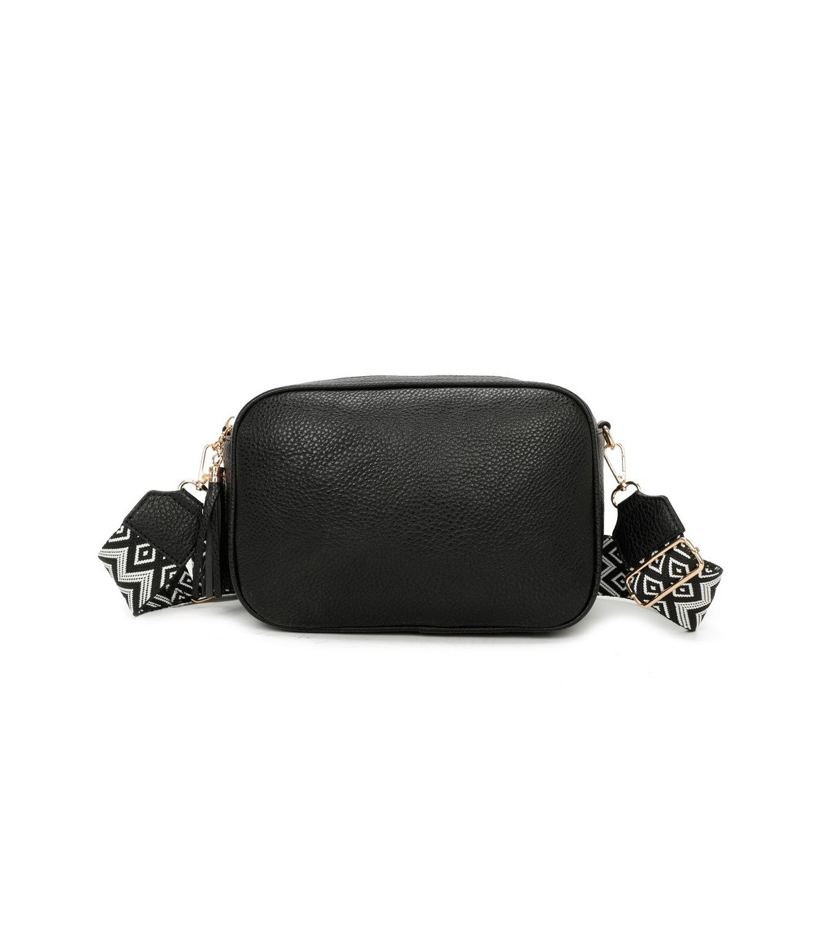 T11569 - Bolso con bandolera de estilo romboidal con dos compartimentos internos