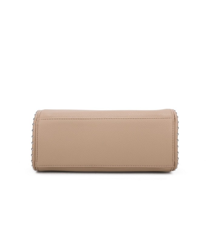 T11592 - Bolso de mano con doble asa de cadena entrelazada