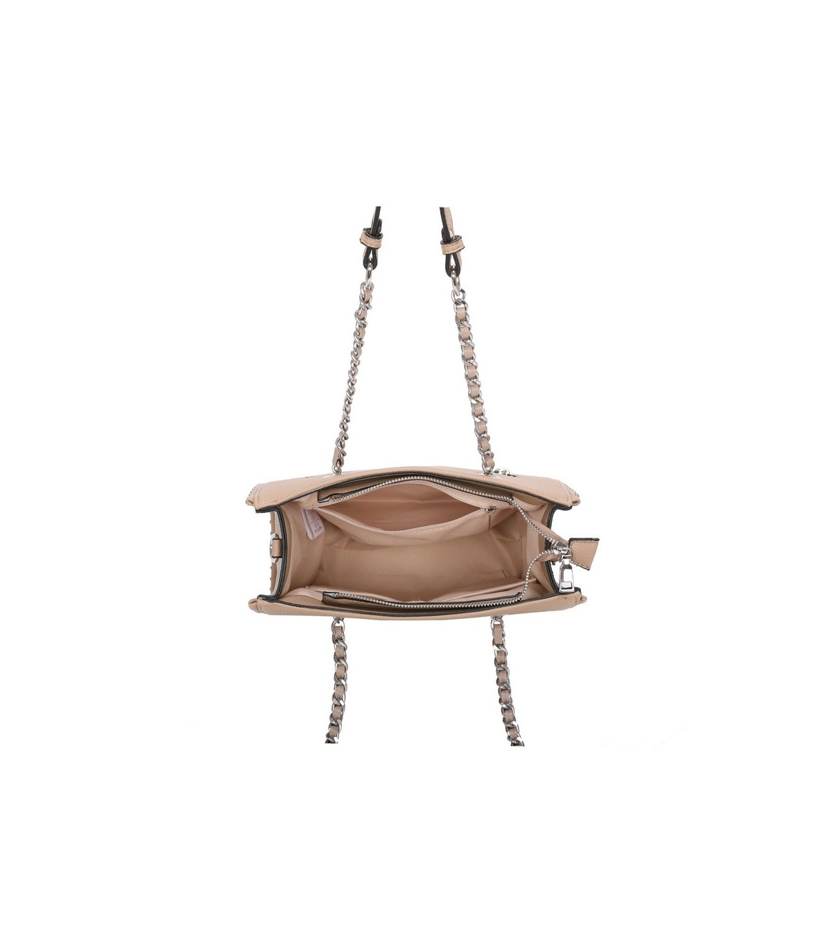 T11592 - Bolso de mano con doble asa de cadena entrelazada