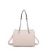 T11592 - Bolso de mano con doble asa de cadena entrelazada