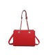 T11592 - Bolso de mano con doble asa de cadena entrelazada