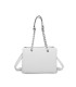 T11592 - Bolso de mano con doble asa de cadena entrelazada