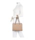 T11592 - Bolso de mano con doble asa de cadena entrelazada