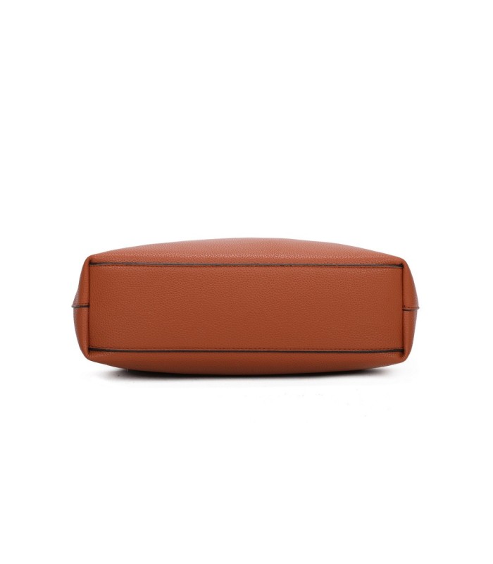 T11585 - Bolso bandolera con pequeño bolso interior de cierre de botón y pañuelo y bandolera rayada
