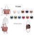T11563 - Bolso bandolera con pompón y bolsillo frontal