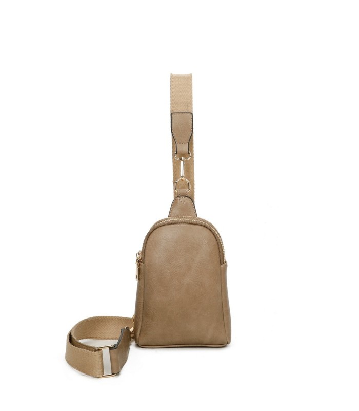 T11603 - Mochila bandolera de dos compartimentos para mujer como bolso porta móvil