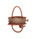 T11576 - Bolso bandolera cuadrado para mujer con adornos de pañuelo y borla