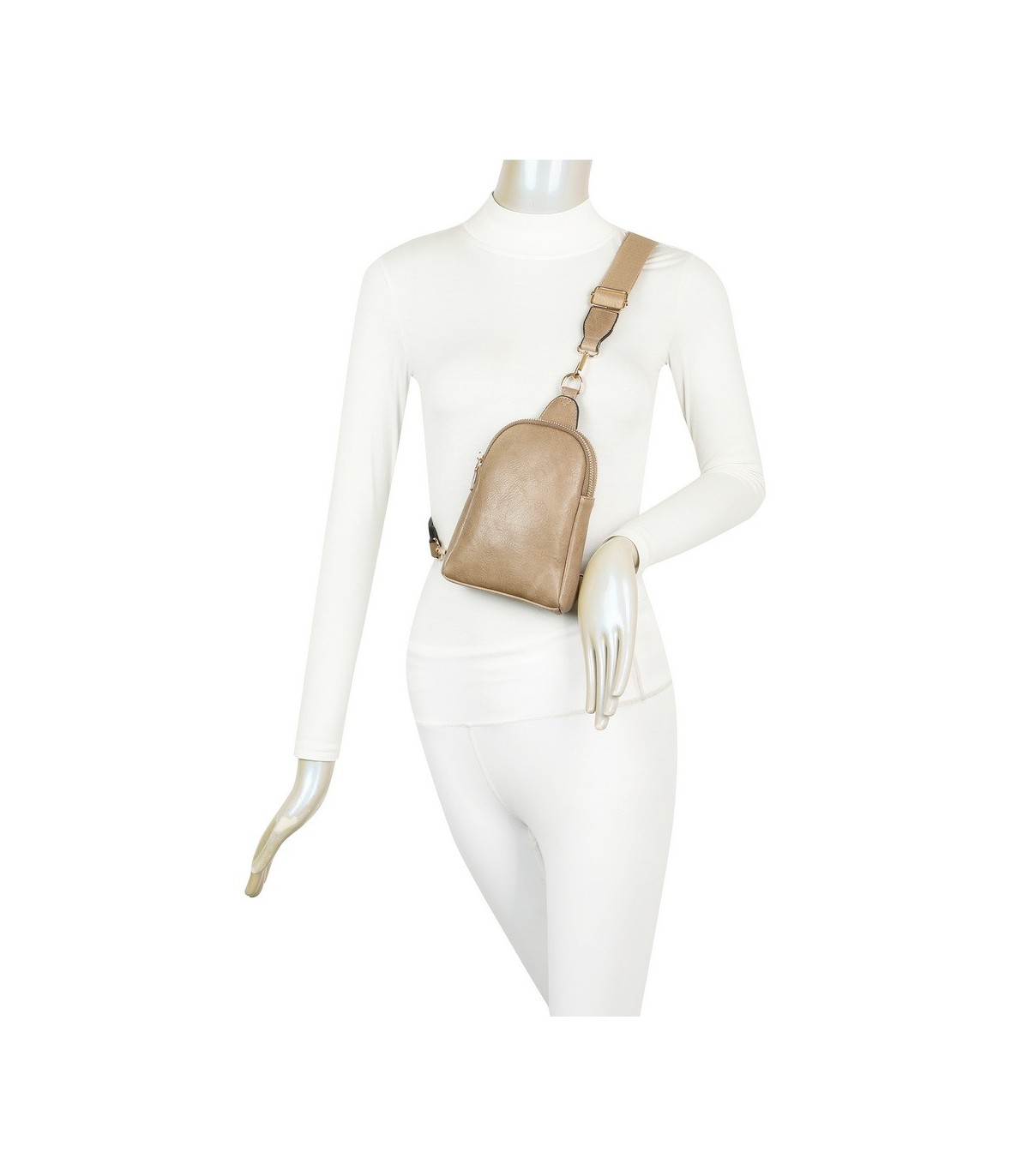 T11603 - Mochila bandolera de dos compartimentos para mujer como bolso porta móvil