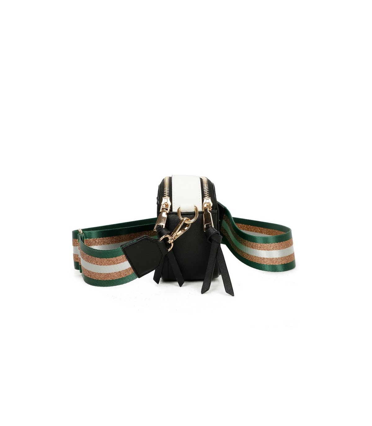 T11606 - Bolso bandolera rectangular con dos compartimentos