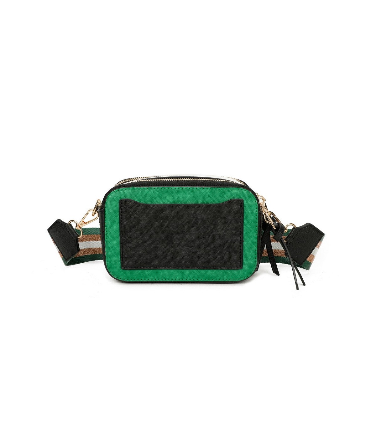T11606 - Bolso bandolera rectangular con dos compartimentos