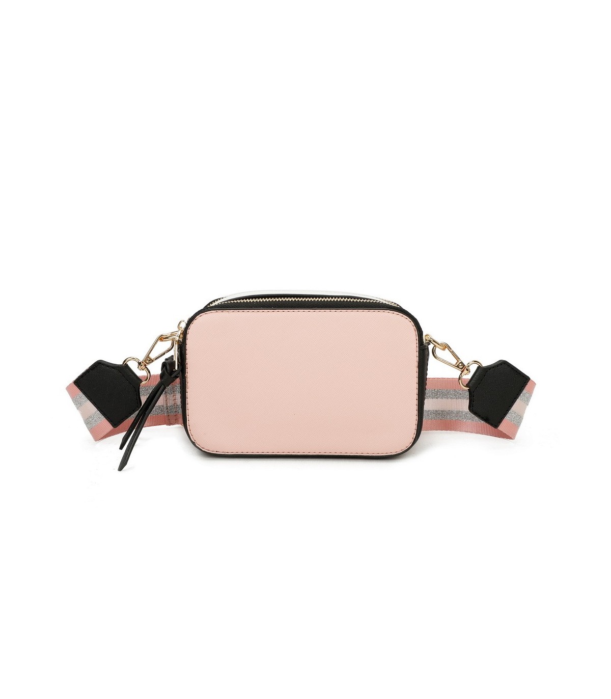 T11606 - Bolso bandolera rectangular con dos compartimentos