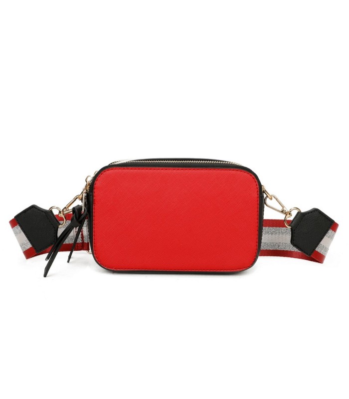 T11606 - Bolso bandolera rectangular con dos compartimentos