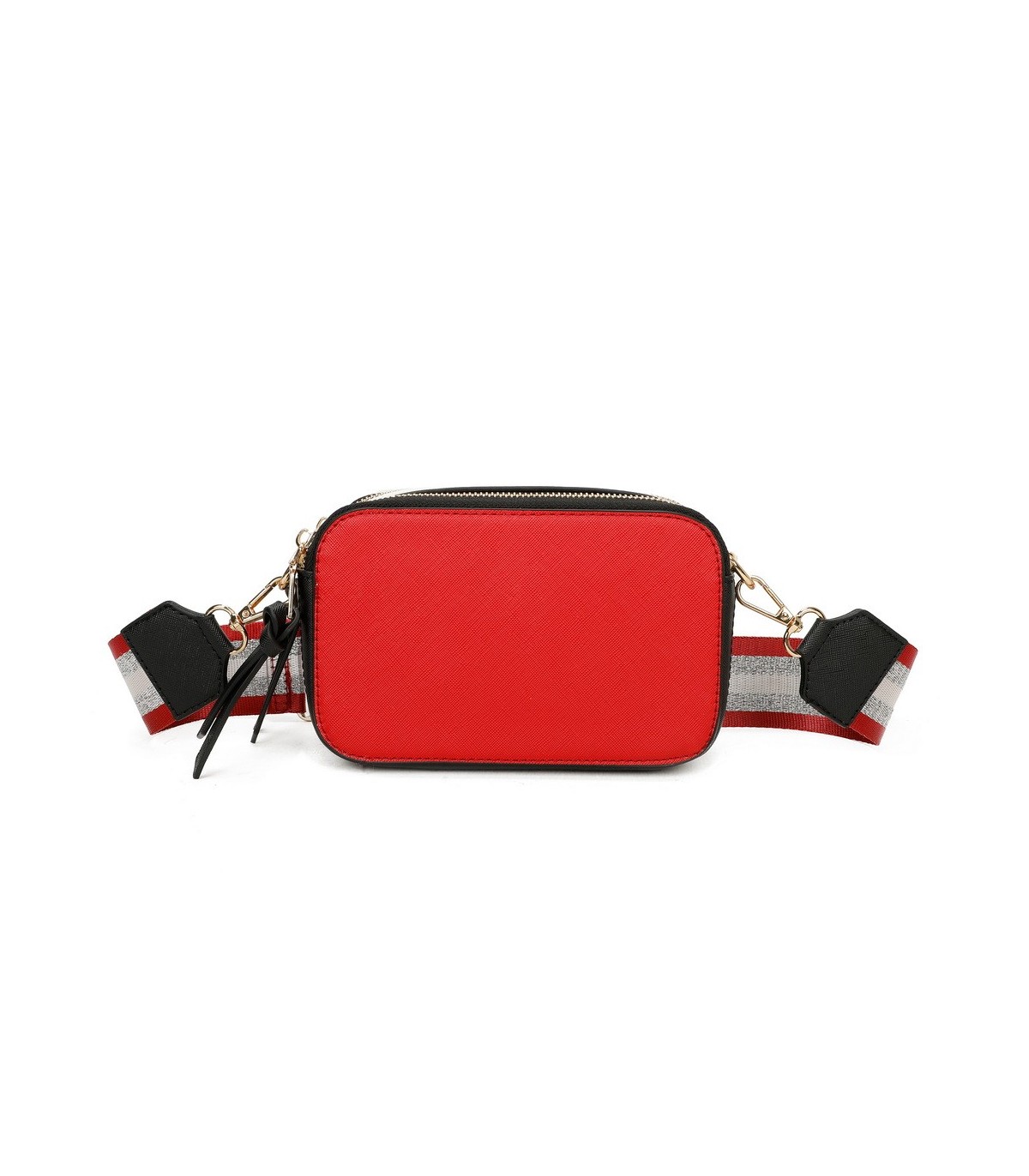 T11606 - Bolso bandolera rectangular con dos compartimentos