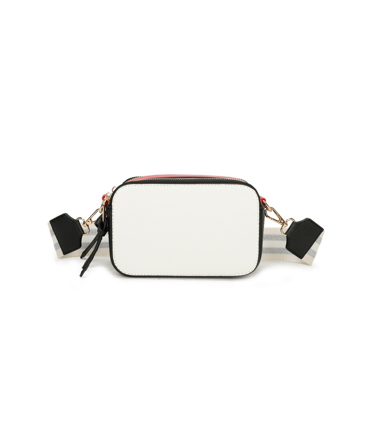 T11606 - Bolso bandolera rectangular con dos compartimentos