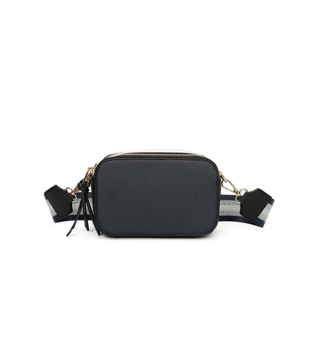 T11606 - Bolso bandolera rectangular con dos compartimentos