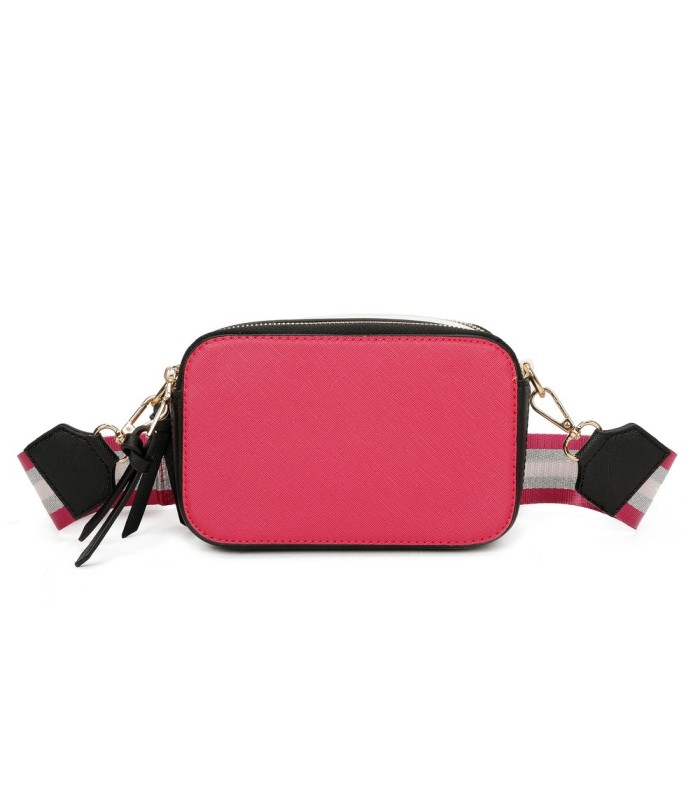 T11606 - Bolso bandolera rectangular con dos compartimentos