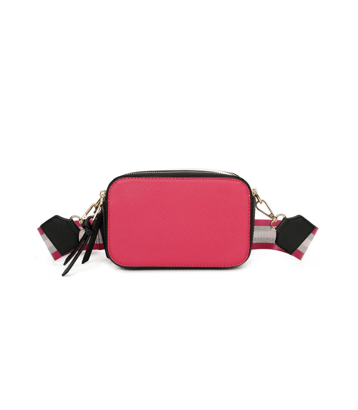 T11606 - Bolso bandolera rectangular con dos compartimentos