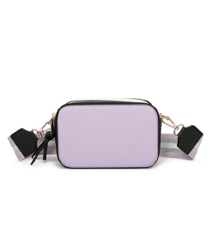 T11606 - Bolso bandolera rectangular con dos compartimentos