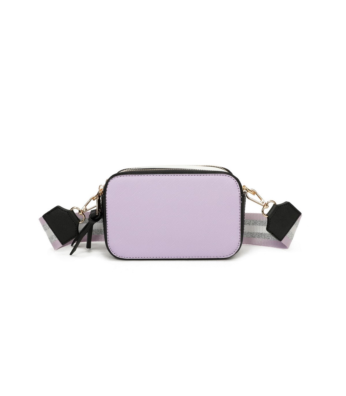 T11606 - Bolso bandolera rectangular con dos compartimentos